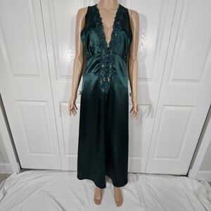 1980s victoria's secret Green Emerald Nithgown dress